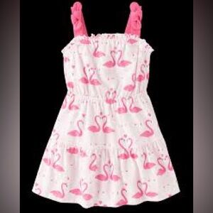 Pink Flamingo Print Dress
